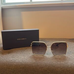 DOLCE & GABBANA DG2279 gold sunglasses